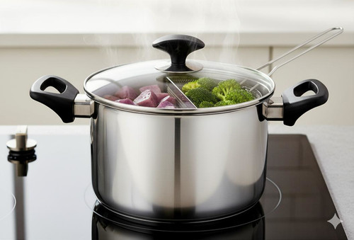 Chip pan with - with, lid