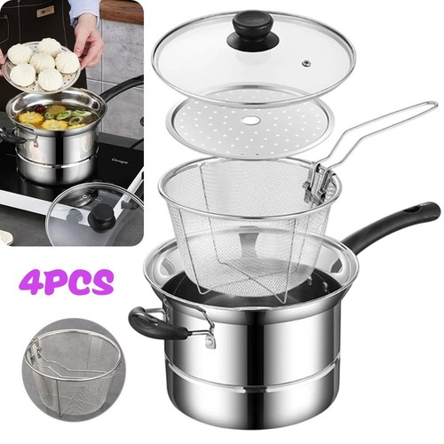 Non stick chip pan deep - pan, fat
