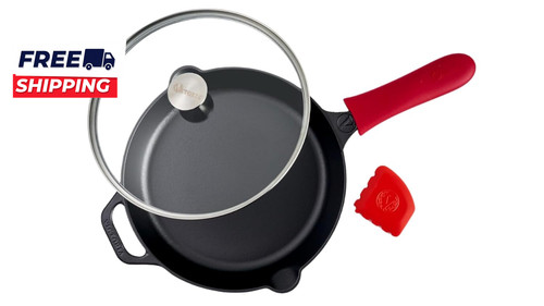 Inch cast iron skillet set - 12-inch,
