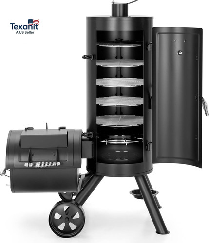 Charcoal vertical smoker grill - vertical,
